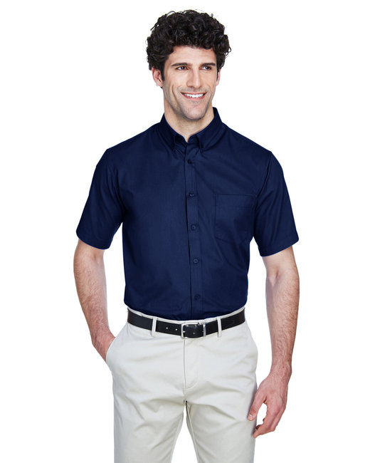Core 365 Men's Tall Optimum Short-Sleeve Twill Shirt